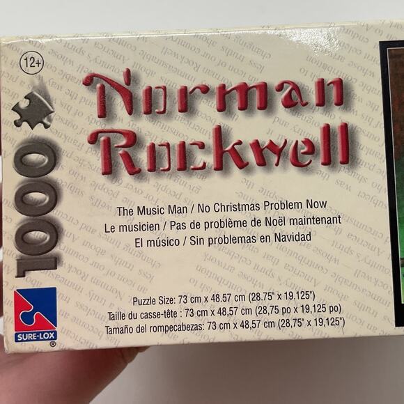 NORMAN ROCKWELL 1000 pc puzzle THE Music Man / No Christmas Problem Now NIB - Picture 4 of 7
